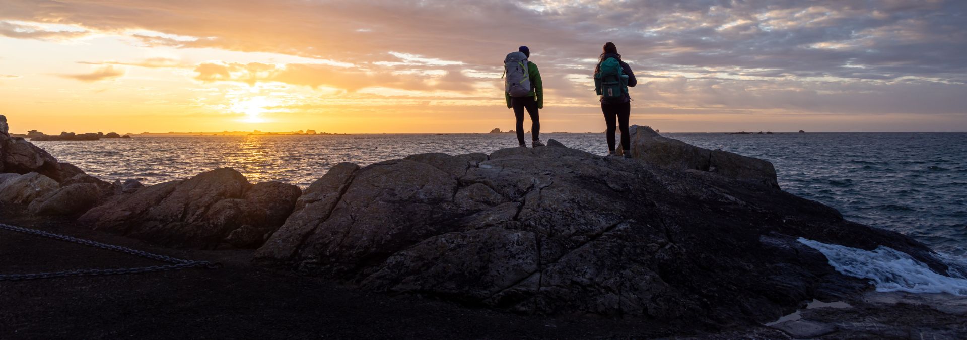 Coucher de soleil sur le GR 34 à Plouguerneau